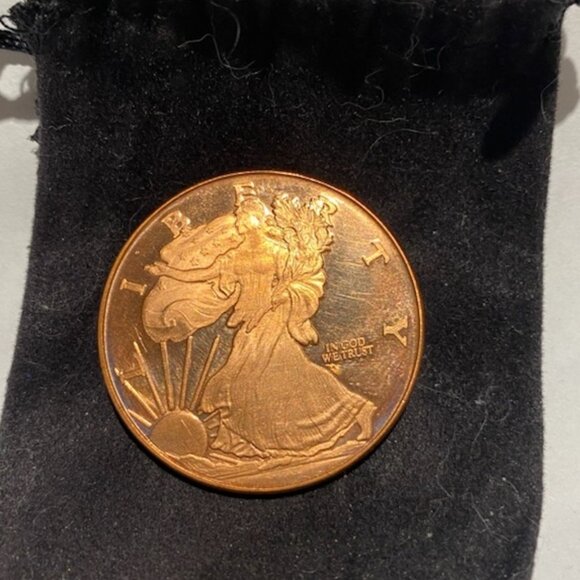 Walking Liberty Copper Coin - Picture 1 of 2